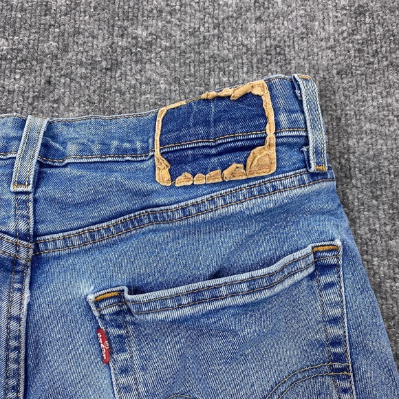 Levis Cut Off Shorts Women 31 Blue 511 Jorts Distressed Daisy Duke Booty Biker - Picture 3 of 11